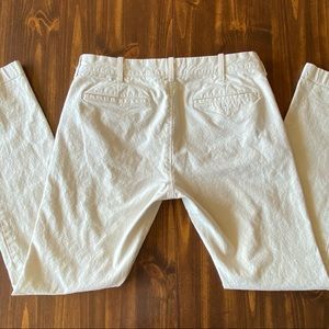 J Crew “The Driggs” slim fit white cotton linen pants // 32 waist, 34 inseam